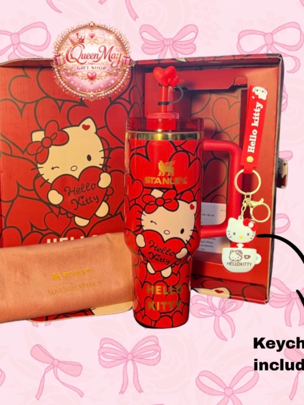 Red Hello Kitty Hearts Gift Box